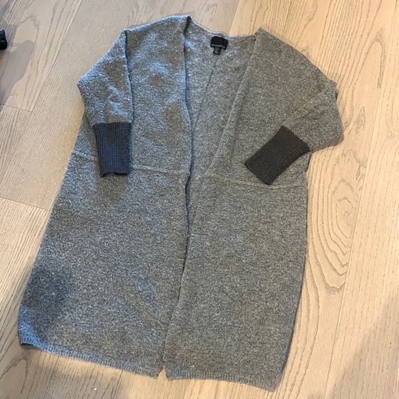 Cynthia Rowley two tone grey cardigan - Picture 3 of 4